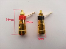 50PCS mini Gold Plated Brass Speaker AMP Terminal Binding Post Spring Loaded Press Type 2024 - buy cheap