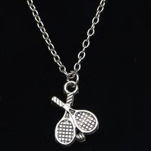 20pcs New Fashion Necklace 18x14mm tennis racket Pendants Short Long Women Men Colar Gift Jewelry Choker 2024 - buy cheap