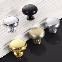 2 pcs Metal Door Knobs and Handle for Kitchen Cabinet Handle Round Wardrobe Drawer Pulls Solid Drawer Knobs Furniture Hardware 2024 - buy cheap