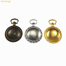 GraceAngie 3sets Antique Silver Bronze Tone Gold Color Mixed Round Shape Alloy Cameo Base With Glass Handmade Jewelry Findings 2024 - buy cheap