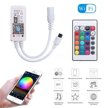 Hot Sale MINI WIFI RGB LED/RGBW strip controller Music controller By Amazon Google Home Phone WIFI controller for Strip light 2024 - buy cheap