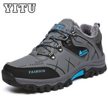Men's Trekking Shoes Anti Slip Walking Shoes Mountain Shoes Warm Outdoor Sneakers For Men Trekking  Leather Hiking Shoes 2024 - buy cheap