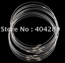 Wholesale100pcs 18 "de Metal DIY cordón cadena collar de alambre/Cadena de Color plata con tornillo broche envío gratis 2024 - compra barato