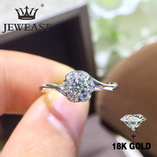 Natural Diamond 18K Gold Pure Gold Ring Beautiful Gemstone Ring Good Upscale Trendy Classic Party Fine Jewelry Hot Sell New 2020 2024 - buy cheap