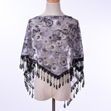 New Summer lace triangle scarf Korean version of the new lady hollow embroidery fringed screen shawl Hot 2024 - buy cheap