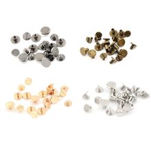 Parafusos de botão de latão sólido, parafuso parafuso prisioneiro para prego, cinto de rebite de couro diy dourado 5/6.5/8mm opcional 10 tamanhos 2024 - compre barato