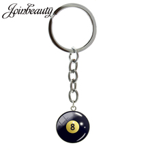 JOINBEAUTY Number 8 Billiard Ball Image Key Chains Eight Ball Billiards Keychain Fashion Casual Sports Jewelry Fans Gifts B1156 2024 - buy cheap