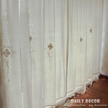 150*255cm 100% cotton linen crochet vintage curtains Las cortinas Rideau Le tende Der vorhang Gardin Finished curtain 2024 - buy cheap