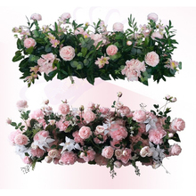 Hilera de flores de peonía rosa para boda, 100cm, arreglo de arco de flores para escenario, diseños de escenas de boda, decoración Floral para fiesta 2024 - compra barato