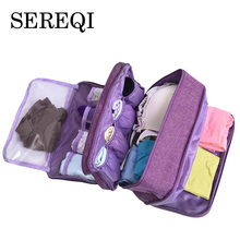 SEREQI-Bolsa de almacenamiento de ropa interior de viaje, Organizador portátil de gran capacidad, multifunción, impermeable, accesorios de viaje 2024 - compra barato
