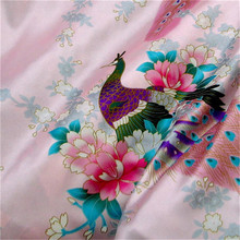 Cf550 tecido jacquard rosa de pavão brocado, tecido tradicional chinês para casamento cheongsam qipao material de seda amoreira faça você mesmo 2024 - compre barato