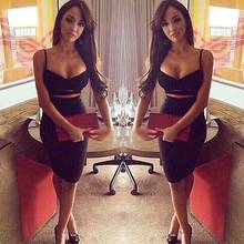 Sexy Women's Lady Dresses Summer Bandage Slim Bodycon Party Hollowed Fashion Strapless Hot Sale Short Dress New 2016 Summer 2024 - buy cheap