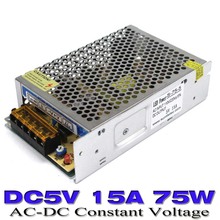 Small Volume Single Output DC 5V 15A 75W Switching Power Supply DC5v Led Driver for LED display 110/220V AC Input to DC 5V SMPS 2024 - buy cheap