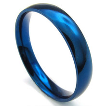 Новинка 2014 кольцо для помолвки из нержавеющей стали 316L с отделкой из синей глазури 4 мм 2024 - купить недорого