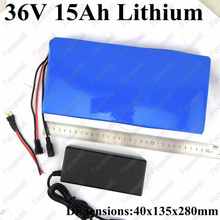 Brand 36v 15ah battery liion 36v lithium pack 25A 10s BMS for e-bike 36v 500w electric scooter 750w ebike 1000w motor +Charger 2024 - buy cheap