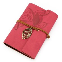 Vintage Dark Red PU Leather Cover Loose Leaf Blank Notebook Journal Diary Gift 2024 - buy cheap