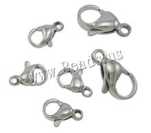 Wholesale-100pcs/lot Stainless Steel Lobster Claw Clasp For DIY Jewelry Beads 12mm 2024 - buy cheap