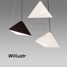 Willlustr triangular pyramid suspension lamp dinning room living room metal pendant light hotel hall restaurant hanging lighting 2024 - buy cheap