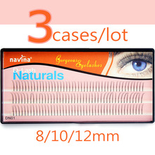 Navina 3cases/lot Natural Long Black False Eyelash Extension Individual Soft Eye Lashes Makeup Grafting Eyelashes 0.10C Cilia 2024 - buy cheap