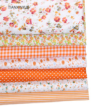 TIANXINYUE-tela para colchas de algodón de 100% naranja para niños, 7 Uds., 50cm x 50cm 2024 - compra barato