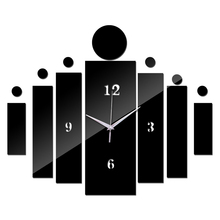 2016 nova Agulha espelho relógio sala relógio de parede de quartzo acrílico design moderno 3d diy relógio horloge relógios adesivos frete grátis 2024 - compre barato