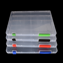 Organizador de oficina, cajas de almacenamiento invisibles, 4 colores, A4, Caja de almacenamiento transparente, papel de documentos de plástico transparente 2024 - compra barato