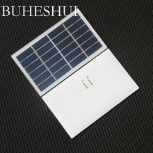 Buheshui módulo de painel solar de 1watt 6v laminado de vidro de célula solar policristalino carregador faça você mesmo 115*70mm 10 peças frete grátis 2024 - compre barato