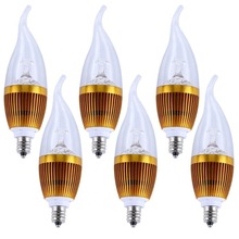 10XLED candle light E12 9W dimmable 110V 220V bulb lamp cool white/warm white/pure white spotlight  Led LIGHTIG  Silver/Golden 2024 - buy cheap
