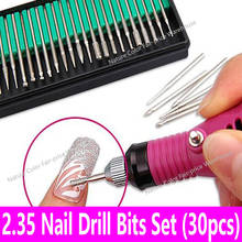 30pcs 1set Drill Bits Set Power Drill Bits Toolkit Nail Electric Drills accessaries 2.35 Pedicure Manicure Carve File Machine 2024 - buy cheap