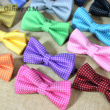 NOVA Dots Crianças Bowtie Moda Gravatas Ajustável Unisex de Poliéster Pré-Amarrado Gravata borboleta para o Menino e Menina 2024 - compre barato