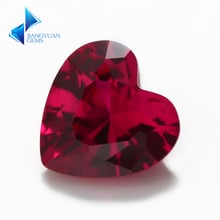Размер 3x3 мм ~ 12x12 мм 5 # красный камень в форме сердца синий синтетические драгоценные корундовые камни камень для ювелирных изделий 2024 - купить недорого