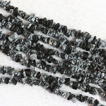 High grade snowflake obsidian irregular gravel stone 5x7mm beautiful loose beads diy Jewelry 35" B535 2024 - buy cheap