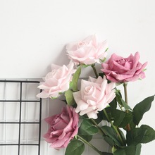 Flores artificiales de seda para decoración de bodas, ramo de rosas de 12cm, flores artificiales para fiesta en casa 2024 - compra barato