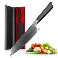 Mokihand-cuchillos de cocina japoneses de 8 pulgadas, cuchillo de Chef de acero damasco VG10, 67 capas, afilado, cuchillo de carne Nakiri con mango de ébano 2024 - compra barato