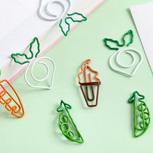 Creative Kawaii carrot ice cream Shaped Mini Paper Clips Clear Binder Clips Photos Tickets Notes Letter Paper Clip Stationery 2024 - buy cheap