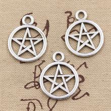 12pcs Charms Star Pentagram 24x20mm Antique Making Pendant fit,Vintage Tibetan Bronze Silver color,DIY Handmade Jewelry 2024 - buy cheap