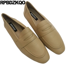 Zapatos planos sin cordones para mujer, mocasines con punta cuadrada de estilo chino británico, informales, baratos, de diseñador chino, japonés, 2021 2024 - compra barato