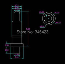 [PR] pogo pin connector Spring needle inserting plate welding thimble long 5.3 band tail 1.5 gold-plated Free Shipping 2024 - buy cheap