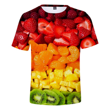 Camisetas 3d de verão da moda, estampa de frutas, camisetas casuais masculinas, femininas, tops de manga curta, unissex, esportiva, camisetas 3d, roupas 4xl 2024 - compre barato