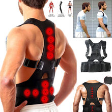 Posture Corrector Brand Adjustable Support Magnetic Back Shoulder Brace Belt Unisex Magnet Therapy Straps Posture Corrector 2024 - compre barato