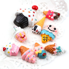 30Pcs Mix Style Miniature Ice Cream Planar Resin Flatback Charms For Diy Home Decoration Embellishments Scrapbooking 2024 - buy cheap