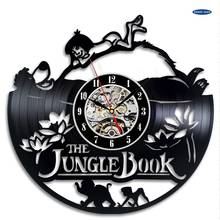 wall clock The Jungle Book Vinyl Record Clock Wall Art Home Decor Gift 2024 - buy cheap