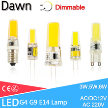 COB Dimmable g4 led bulb g9 led light bulb e14 Lamp bulb AC/DC 12V 220V 3W 5W 6W LED G4 G9 Lamp replace Halogen Lampada 1pc/5pcs 2024 - buy cheap