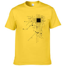 Camiseta con núcleo de CPU y corazón para hombres, camisa de jugador, hacker, nerd, geek, ordenador, PC, manga corta, algodón, talla europea, de verano, n.º 303 2024 - compra barato