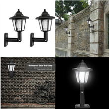 High quality LED Solar Lamp Powered Wall Lanterns Wall Light Lamp Waterproof Outdoor Garden Fence Door handing light 2024 - buy cheap