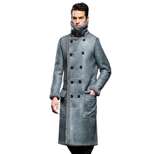 Fashion Sheepskin Fur Coat Genuine Leather Male Formal Winter Long Thick Wool Jacket Sheepskin Shearling Men Fur Coat 4XL 2024 - buy cheap