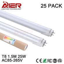 25W t8 led tube 1500mm 2835SMD high luminous flux 25pcs free shipping 2024 - buy cheap