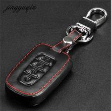 jingyuqin Leather Remote 4BTN Fob Car Key Case Holder Covers for Hyundai Genesis Equus Elantra Veloster Sonata fit Kia K2 K5 2024 - buy cheap