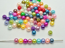 200 mezcla de color de plástico perla de imitación ronda 6mm 8mm 10mm 12mm de perlas de imitación 2024 - compra barato