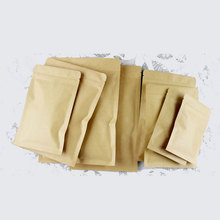 Bolsas de papel Kraft marrones planas para regalos, dulces, té, comida, boda, sin ventana, sin cremallera, 100 Uds. 2024 - compra barato